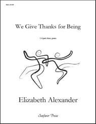 We Give Thanks for Being SATB choral sheet music cover Thumbnail